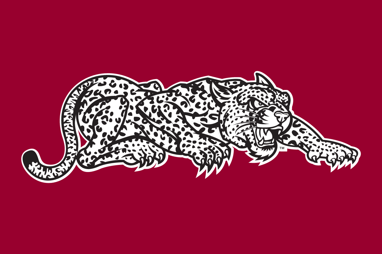 mascot mark, black/white on maroon variant, cell 27