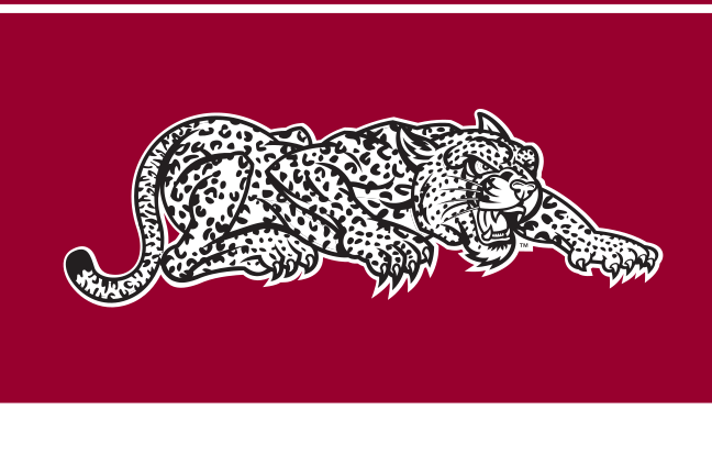 mascot mark, black/white on maroon variant, cell 27