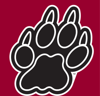 paw print, black on maroon variant, cell 41