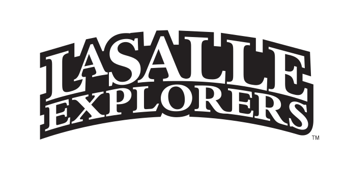 Wordmark 'LASALLE EXPLORERS', black/white on white variant, cell 7