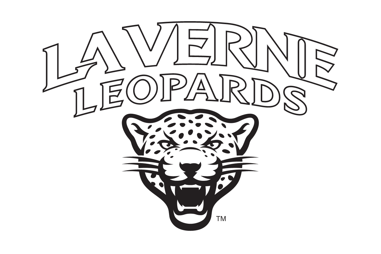 leopard head with wordmark, horizontal, full color, grey background variant, cell 10