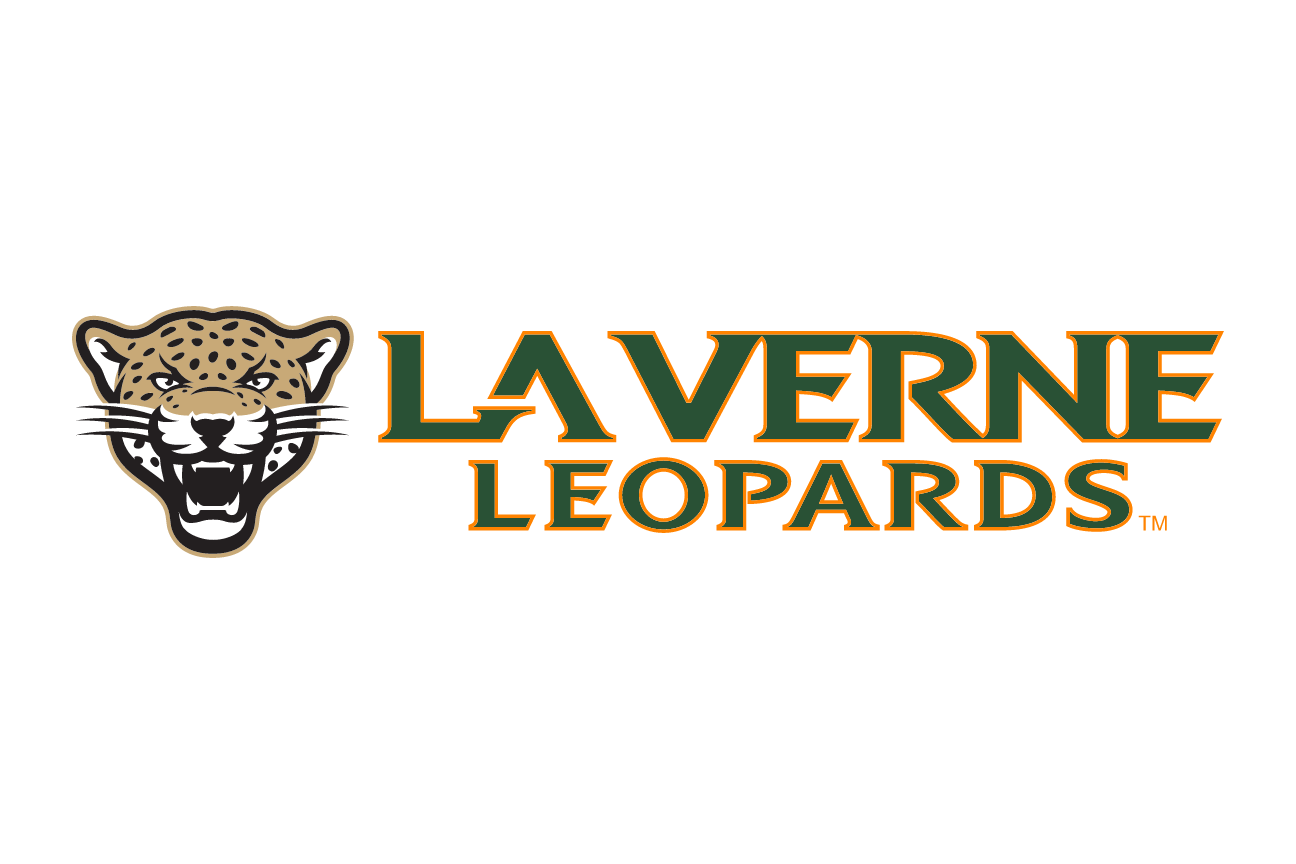 leopard head with wordmark, stacked, full color, white background variant, cell 15