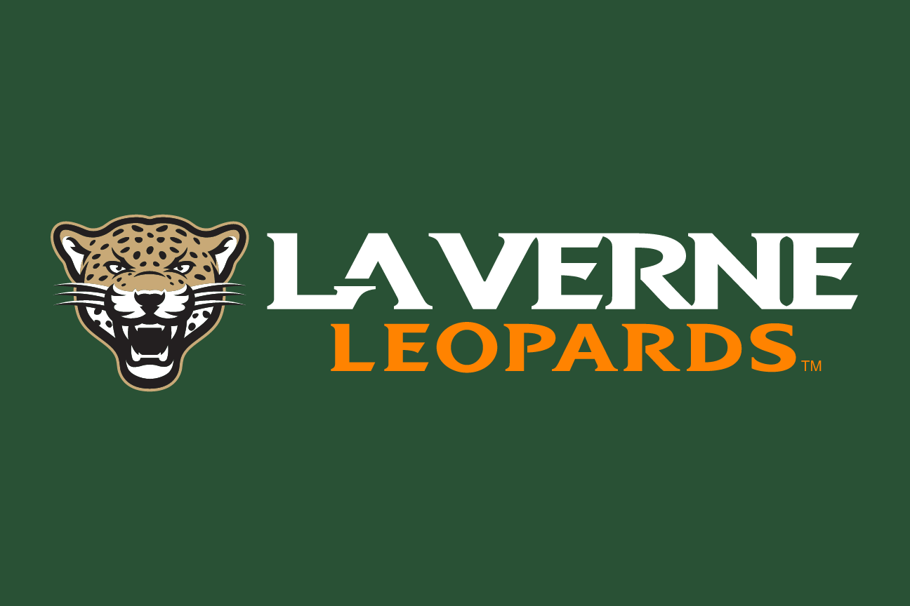 leopard head with wordmark, horizontal small head, full color, green background variant, cell 19