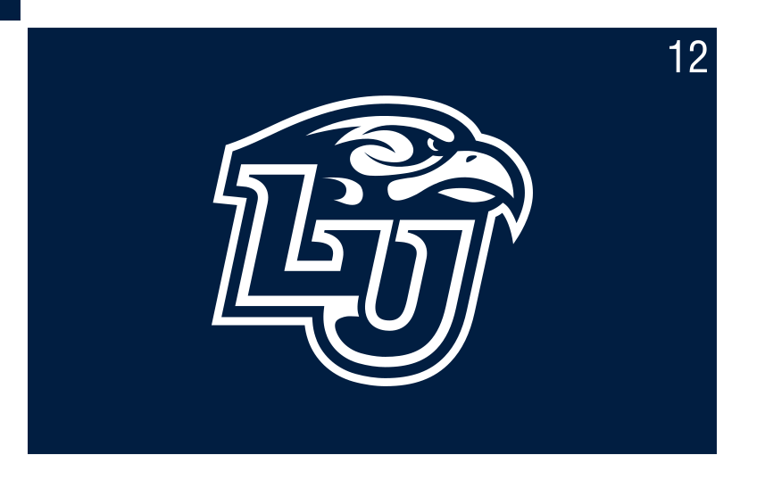 LU with eagle head, black/white on navy variant, cell 12