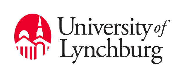 University of Lynchburg logo, vertical alternate icon, red/black variant, cell 10