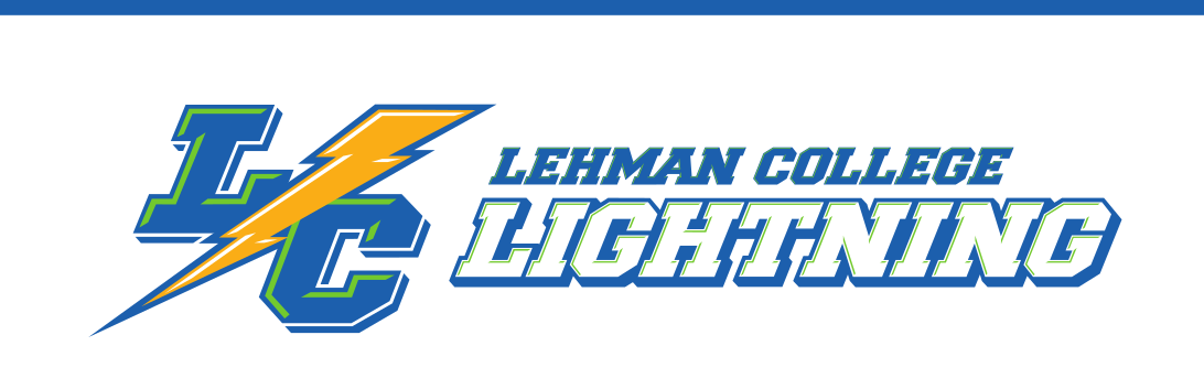 Lehman College Lightning logo, horizontal color variant, cell 3