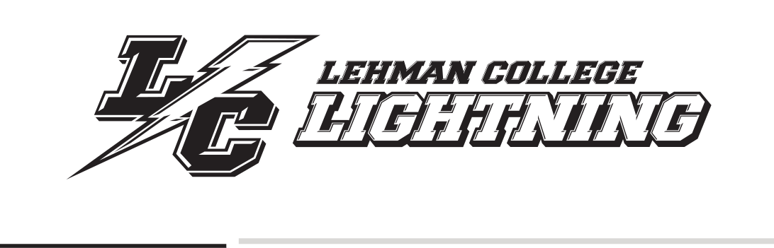 Lehman College Lightning logo, horizontal black variant, cell 5