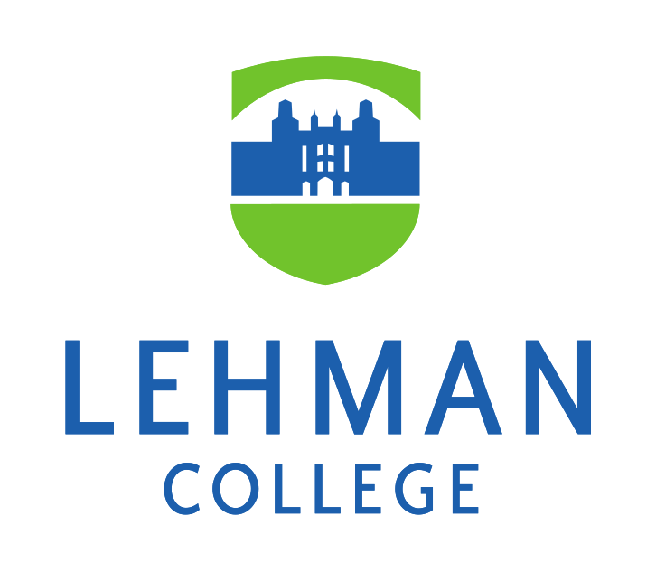 Lehman College logo, color vertical variant, cell 17