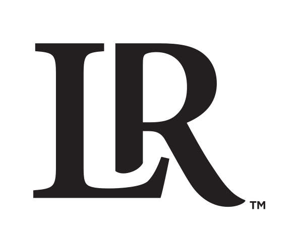 LR lettermark, black variant, cell 6