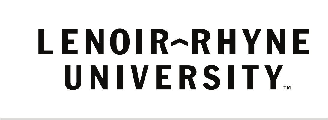 Lenoir-Rhyne University wordmark, black variant, cell 9