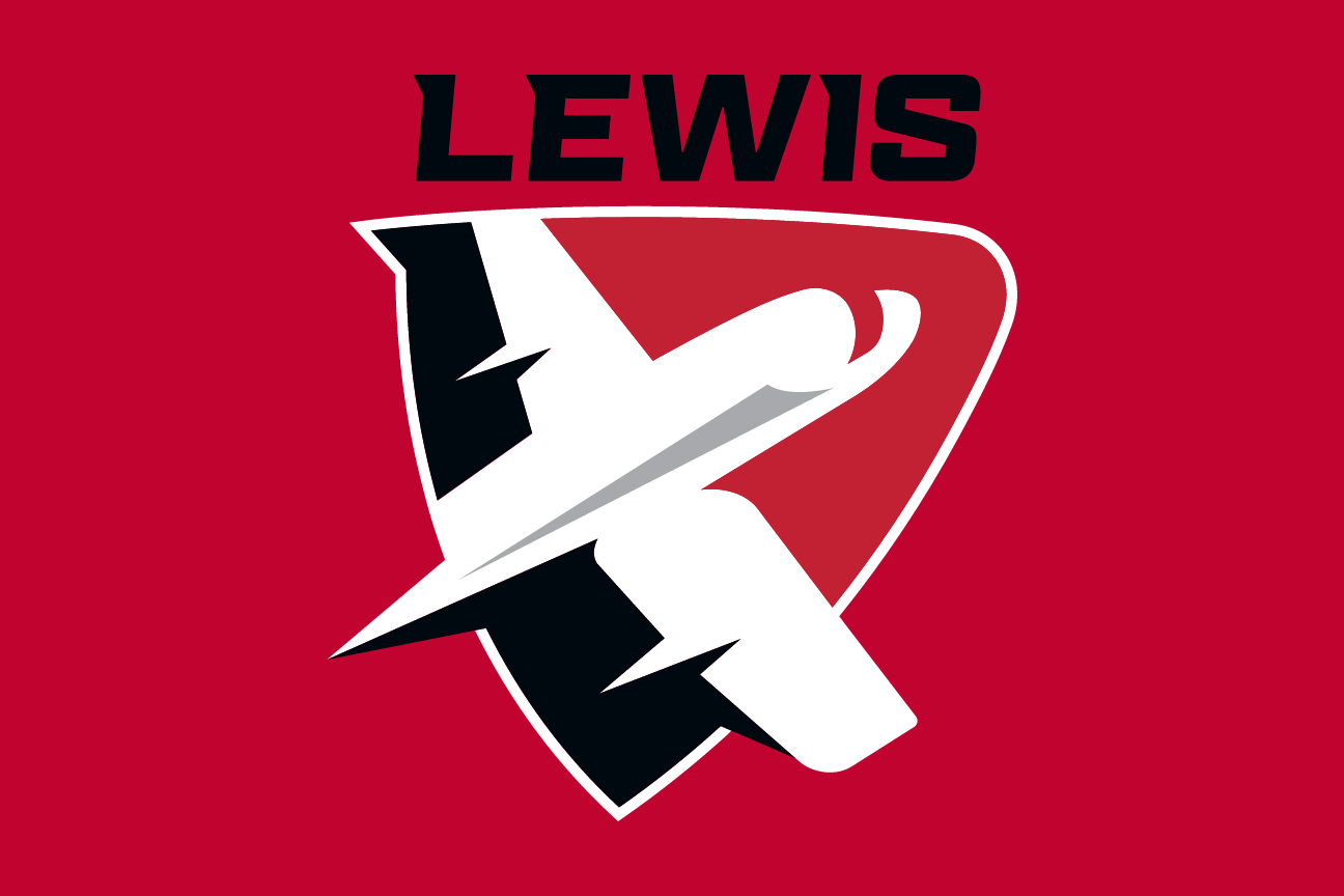 Lewis secondary mark, white/black on red variant, cell 10