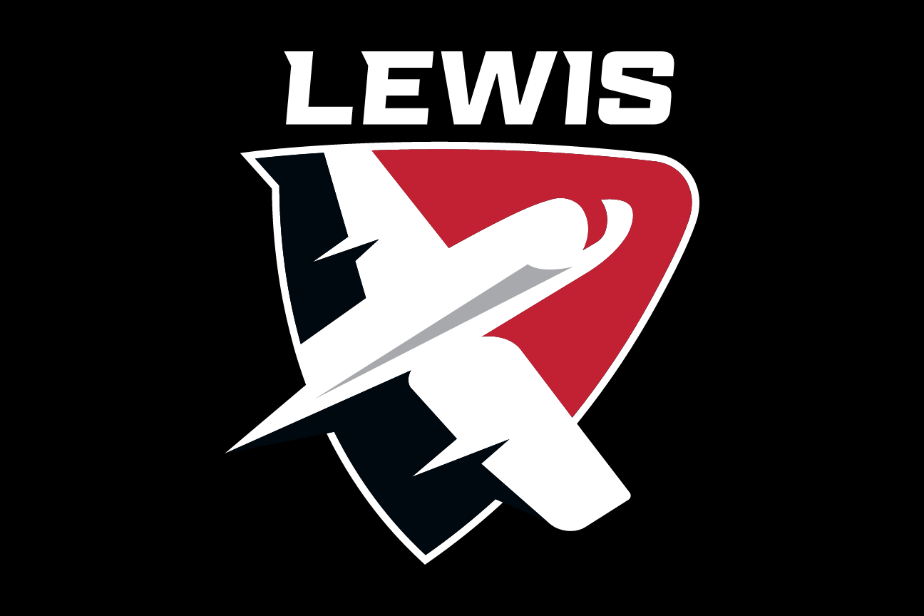 Lewis secondary mark, white/red on black variant, cell 11