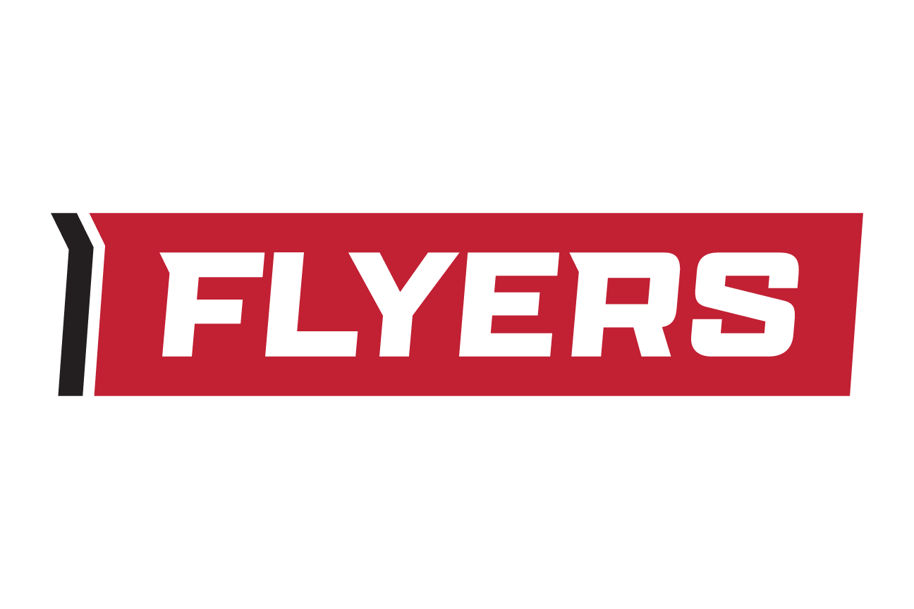 Flyers wordmark, red on black variant, cell 24