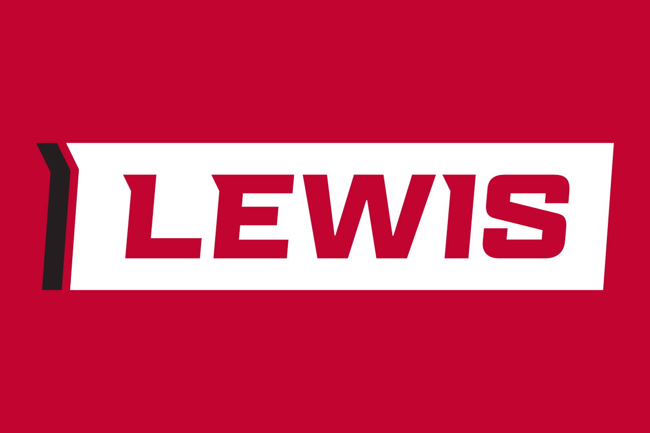 LEWIS wordmark, black on white box variant, cell 43