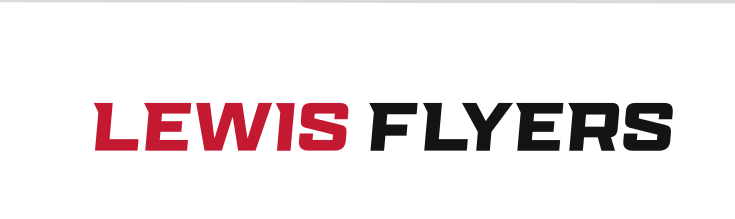 LEWIS FLYERS wordmark, red and black variant, cell 48