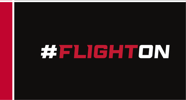 #FLIGHTON hashtag, red on black variant, cell 80