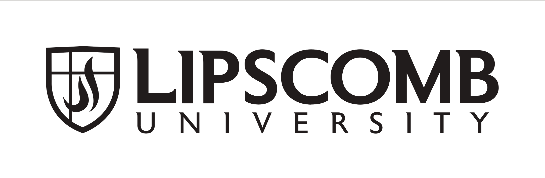 Lipscomb University institutional mark, black on white variant, cell 36