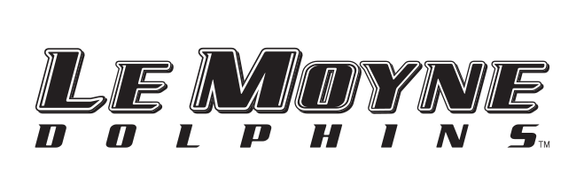 LE MOYNE DOLPHINS wordmark, black variant, cell 25