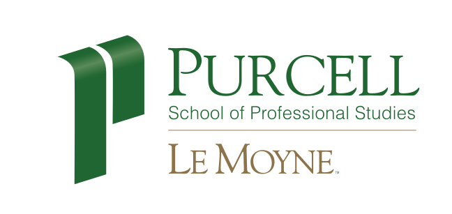 Purcell School of Professional Studies lockup, color variant, cell 46