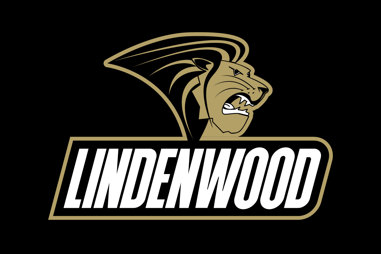 mascot head with wordmark, gold/white on black variant, cell 2