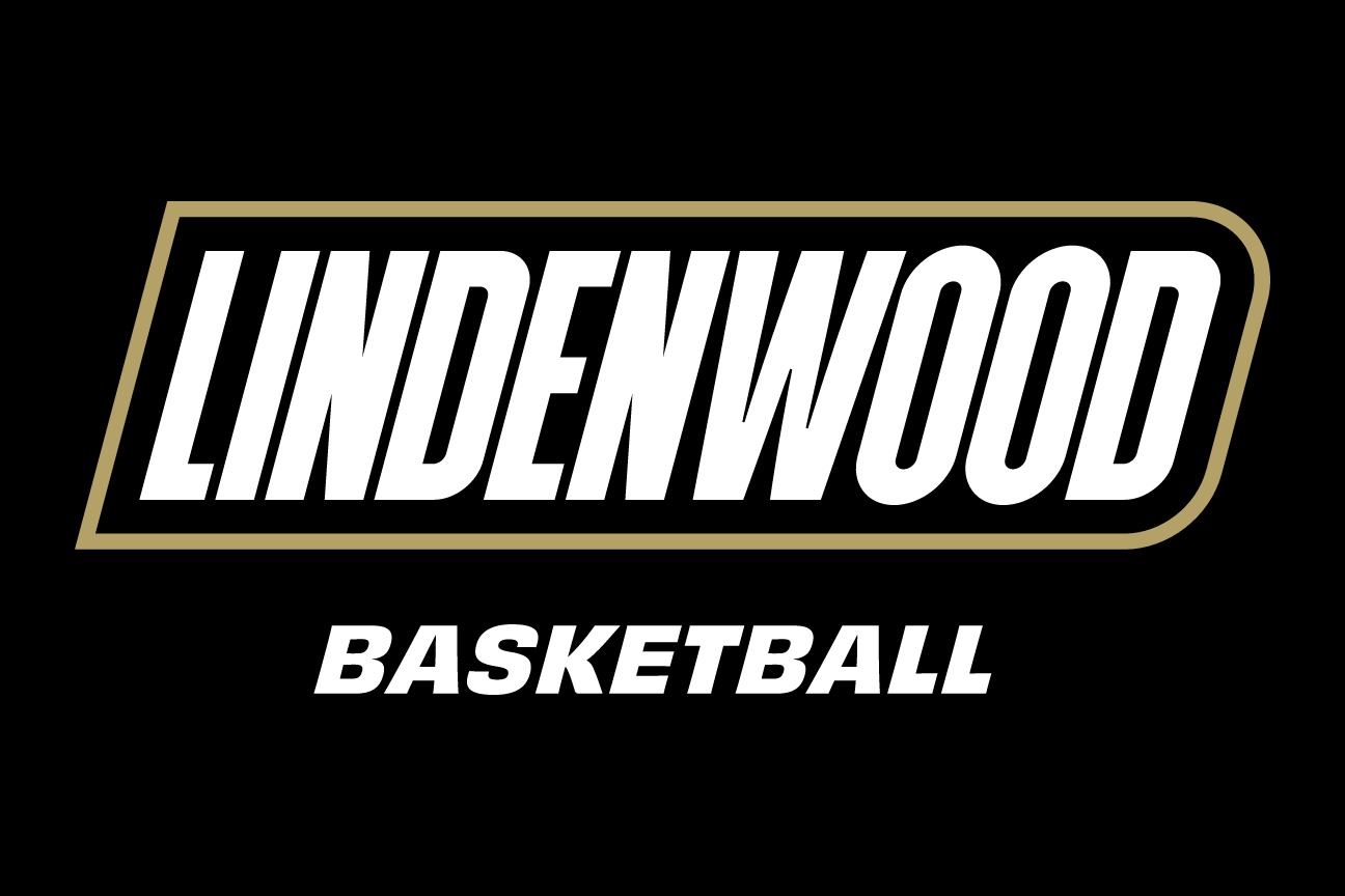 Lindenwood Basketball, wordmark lockup on black variant, cell 41