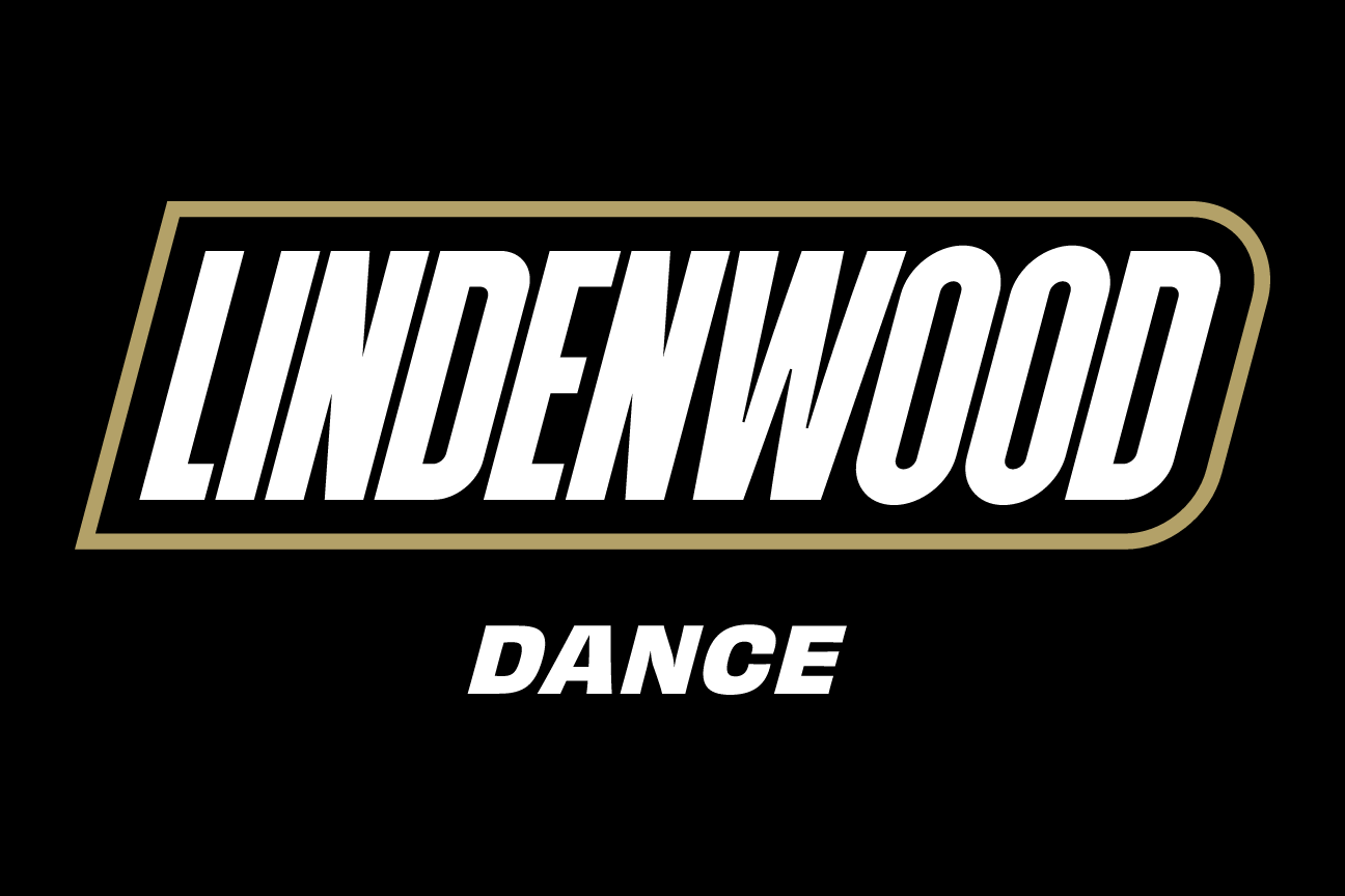 Lindenwood Dance, wordmark lockup on black variant, cell 81