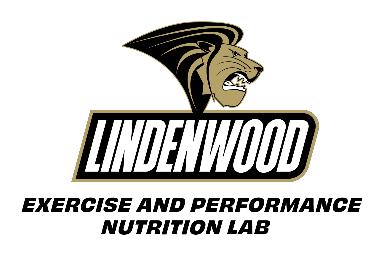 Lindenwood Exercise and Performance Nutrition Lab, primary lockup on white variant, cell 86