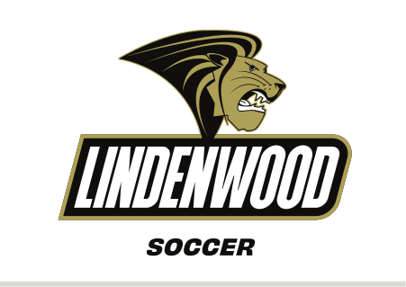 Lindenwood mascot and wordmark with sport name, Soccer variant, cell 118