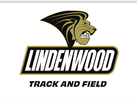 Lindenwood mascot and wordmark with sport name, Track and Field variant, cell 130