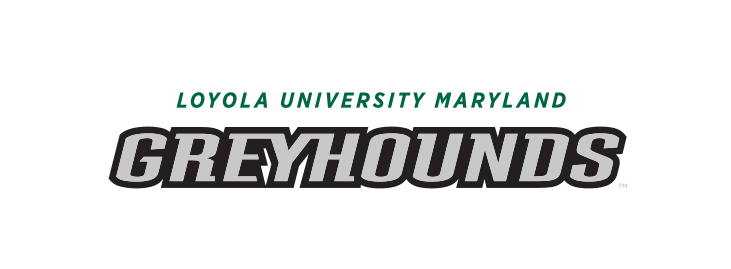 LOYOLA UNIVERSITY MARYLAND GREYHOUNDS wordmark, green/black variant, cell 37
