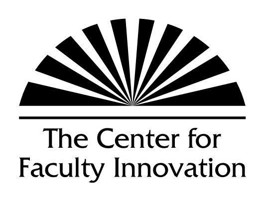 The Center for Faculty Innovation, black and white variant