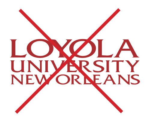 Loyola University New Orleans logo, squished variant