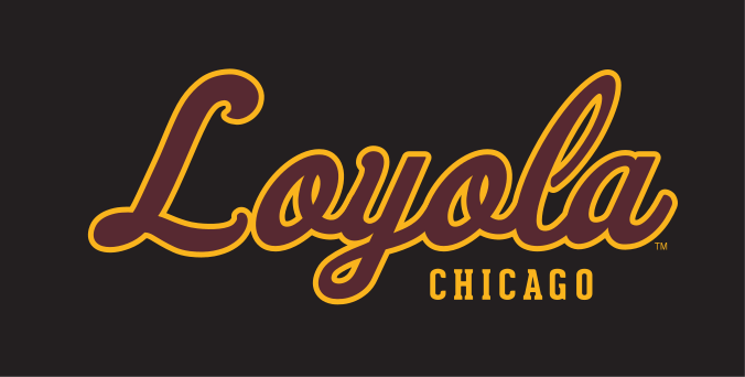 Loyola Chicago wordmark, gold and white on maroon variant, cell 3