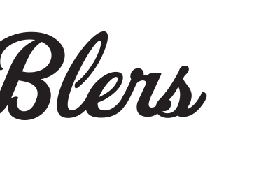 'Blers script wordmark, black variant, cell 22