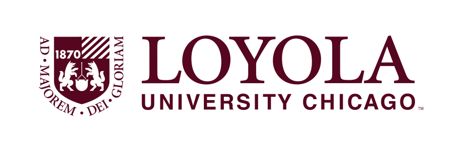 Loyola University Chicago primary logo, maroon on white variant, cell 38