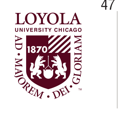 Loyola University Chicago secondary logo, maroon on white variant, cell 47
