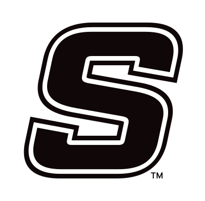 Athletic S Mark, white with black outline variant, cell 102