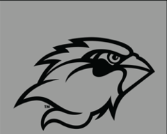 cardinal head, black outline variant