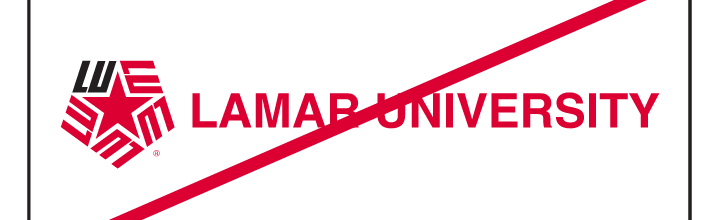 Lamar University logo, switched colors variant