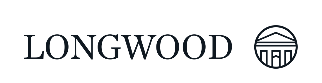Longwood Wordmark with Rotunda, black variant, cell 23