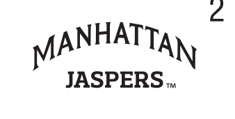 Manhattan Jaspers wordmark with star, black variant, cell 20