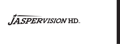 Jaspervision HD wordmark with star, black variant, cell 28