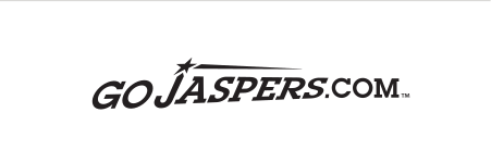 GoJaspers.com wordmark, black variant, cell 36