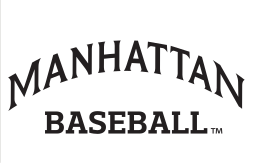 Manhattan Baseball wordmark with star, black variant, cell 53