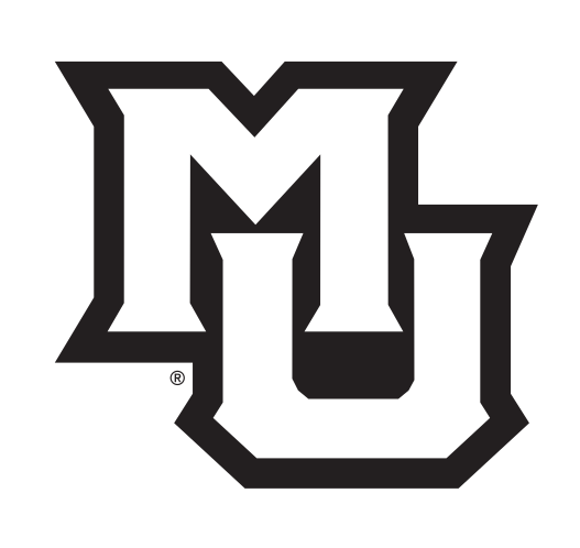 MU lettermark, black and white variant, cell 7