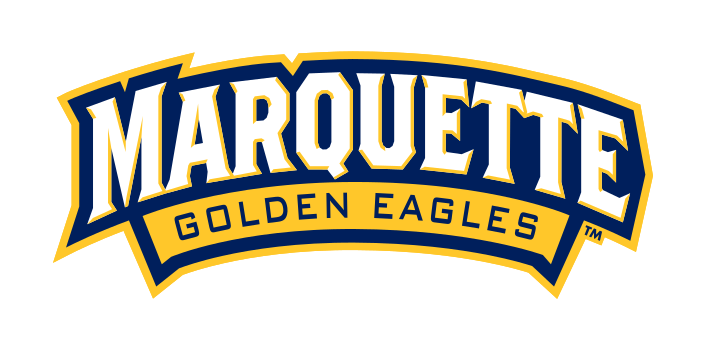 Marquette Golden Eagles wordmark, arched color variant, cell 11