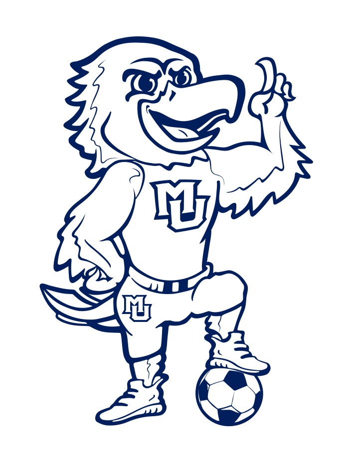 Golden Eagle mascot with soccer ball, blue variant, cell 31