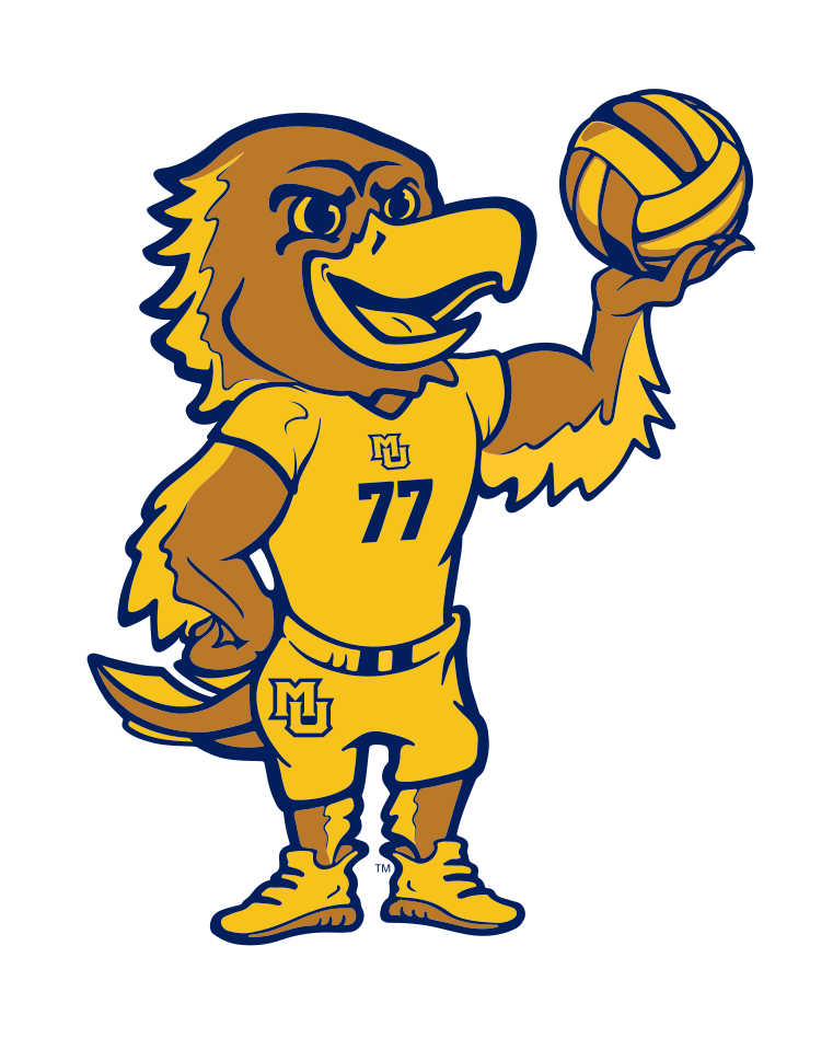 Golden Eagle mascot with volleyball, full color variant, cell 39