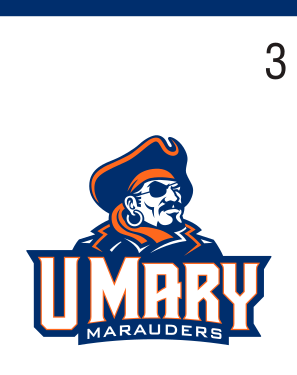 University of Mary Marauders logo, full color without box on white variant, cell 3