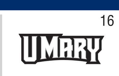 U Mary wordmark, black on white variant, cell 16